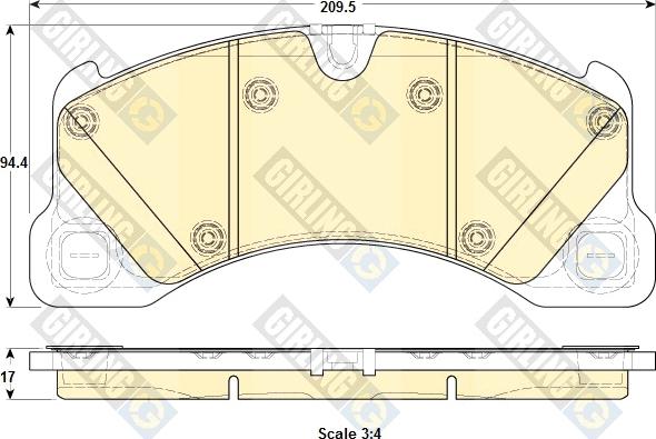 Girling 6119149 - Тормозные колодки, дисковые, комплект autospares.lv