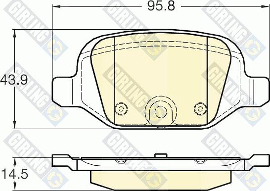 Girling 6119811 - Тормозные колодки, дисковые, комплект autospares.lv