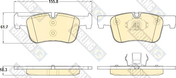 Girling 6119342 - Тормозные колодки, дисковые, комплект autospares.lv