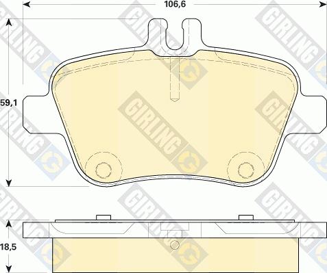 Girling 6119204 - Тормозные колодки, дисковые, комплект autospares.lv