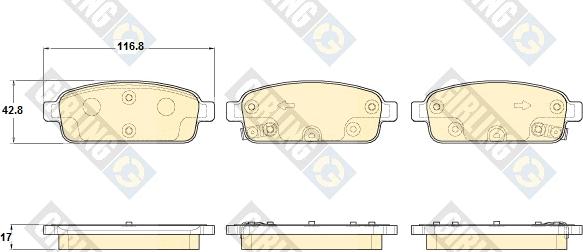 Girling 6119272 - Тормозные колодки, дисковые, комплект autospares.lv