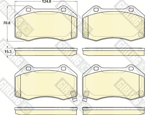 Girling 6119796 - Тормозные колодки, дисковые, комплект autospares.lv