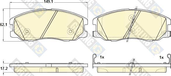 Girling 6119785 - Тормозные колодки, дисковые, комплект autospares.lv