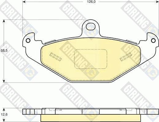 Girling 6114949 - Тормозные колодки, дисковые, комплект autospares.lv