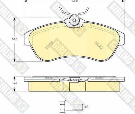 Girling 6114961 - Тормозные колодки, дисковые, комплект autospares.lv