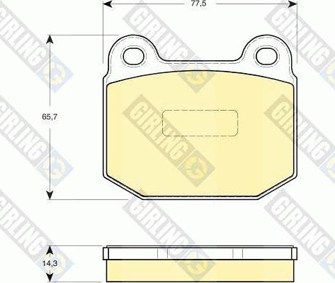 Girling 6114932 - Тормозные колодки, дисковые, комплект autospares.lv