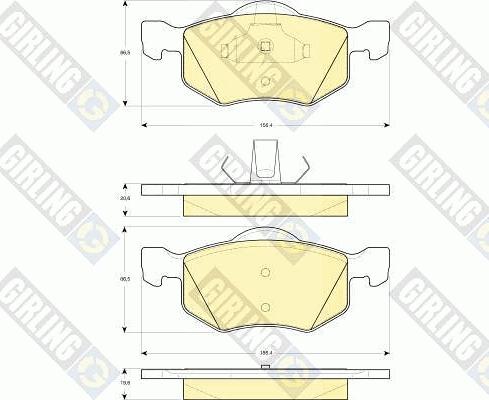 Girling 6114972 - Тормозные колодки, дисковые, комплект autospares.lv