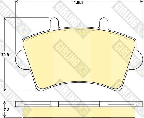 Girling 6114424 - Тормозные колодки, дисковые, комплект autospares.lv