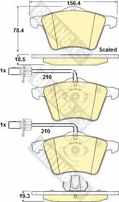 Girling 6114592 - Тормозные колодки, дисковые, комплект autospares.lv