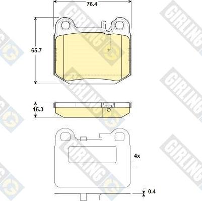 Girling 6114572 - Тормозные колодки, дисковые, комплект autospares.lv