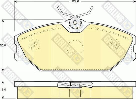 Girling 6114051 - Тормозные колодки, дисковые, комплект autospares.lv