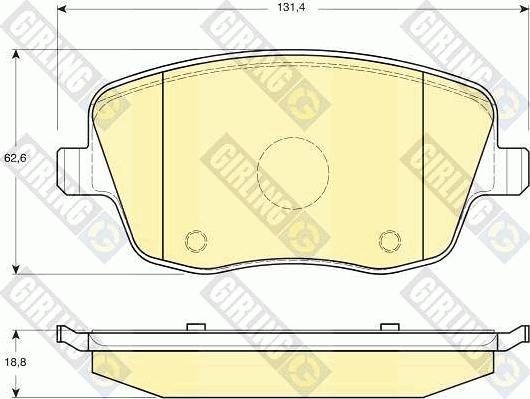 Girling 6114141 - Тормозные колодки, дисковые, комплект autospares.lv