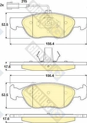 Girling 6114862 - Тормозные колодки, дисковые, комплект autospares.lv