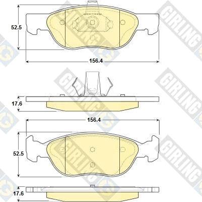 Girling 6114872 - Тормозные колодки, дисковые, комплект autospares.lv