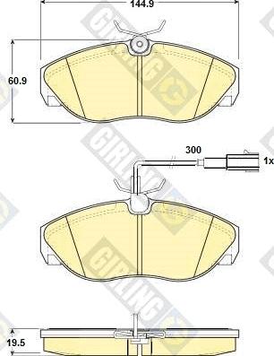 Girling 6114251 - Тормозные колодки, дисковые, комплект autospares.lv