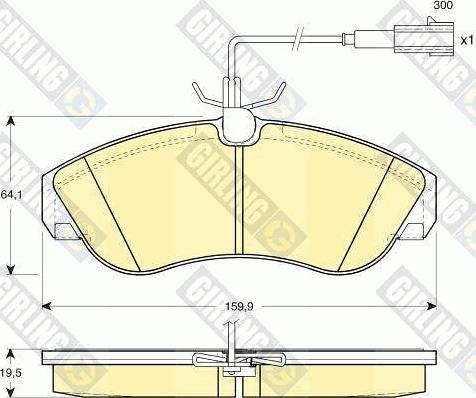 Girling 6114261 - Тормозные колодки, дисковые, комплект autospares.lv