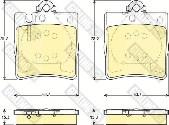 Girling 6114212 - Тормозные колодки, дисковые, комплект autospares.lv