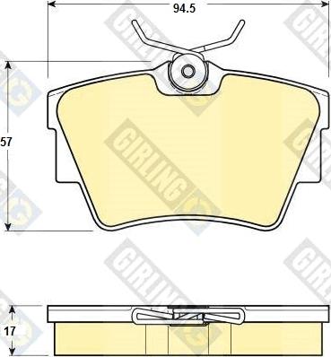 Girling 6114791 - Тормозные колодки, дисковые, комплект autospares.lv