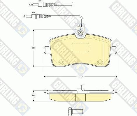 Girling 6115941 - Тормозные колодки, дисковые, комплект autospares.lv