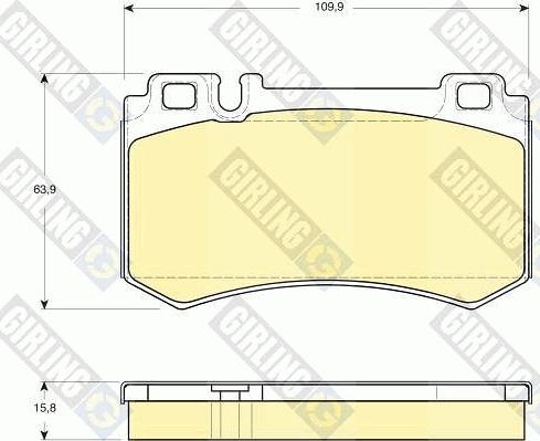 Girling 6115449 - Тормозные колодки, дисковые, комплект autospares.lv