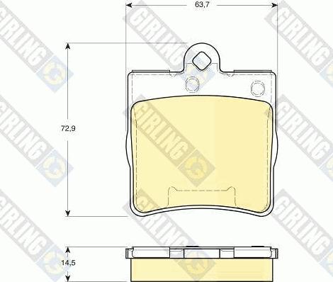 Girling 6115452 - Тормозные колодки, дисковые, комплект autospares.lv