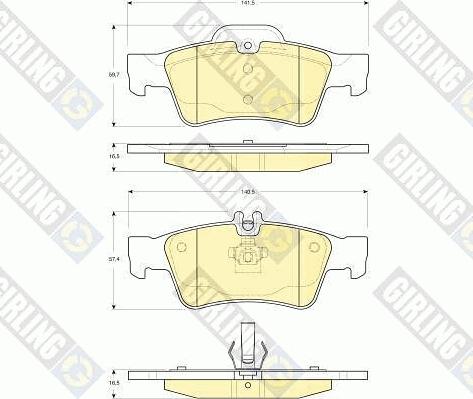 Girling 6115462 - Тормозные колодки, дисковые, комплект autospares.lv