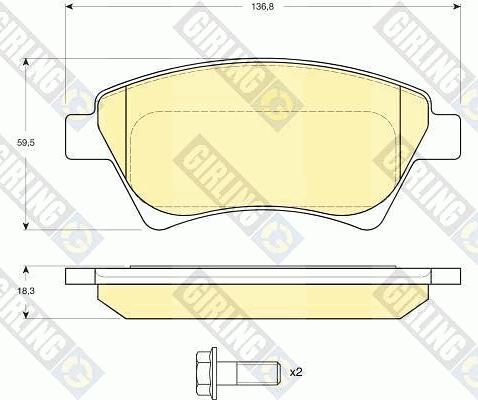 Girling 6115524 - Тормозные колодки, дисковые, комплект autospares.lv