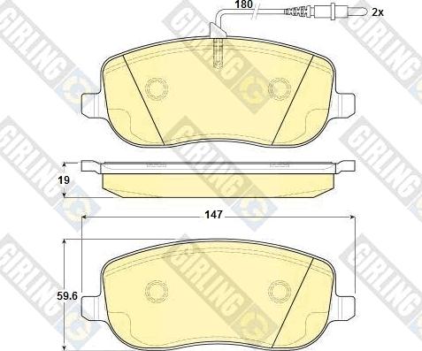 Girling 6115031 - Тормозные колодки, дисковые, комплект autospares.lv