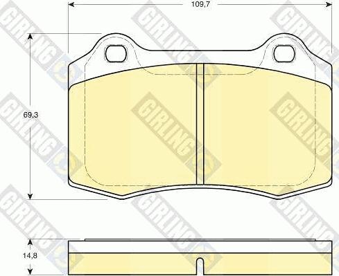 Girling 6115139 - Тормозные колодки, дисковые, комплект autospares.lv