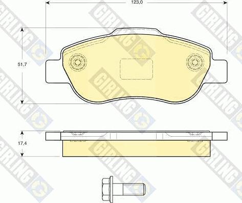 Girling 6115894 - Тормозные колодки, дисковые, комплект autospares.lv