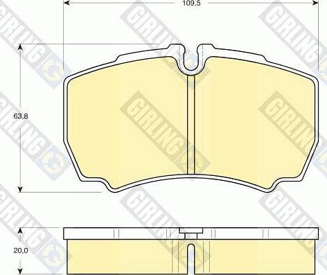 Girling 6115359 - Тормозные колодки, дисковые, комплект autospares.lv