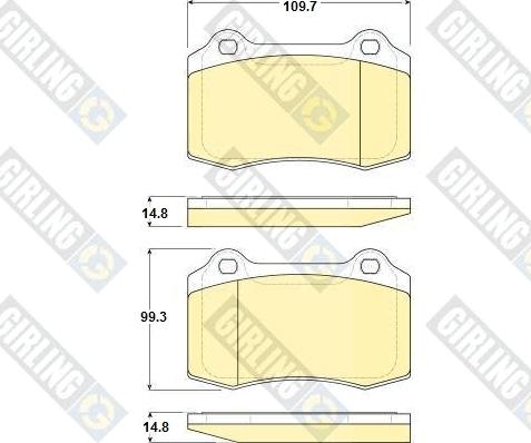 Girling 6115379 - Тормозные колодки, дисковые, комплект autospares.lv