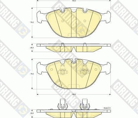 Girling 6115292 - Тормозные колодки, дисковые, комплект autospares.lv