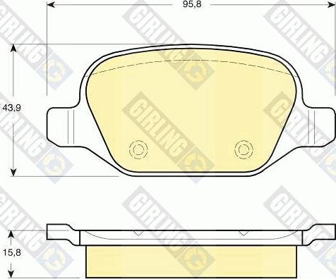 Girling 6115201 - Тормозные колодки, дисковые, комплект autospares.lv