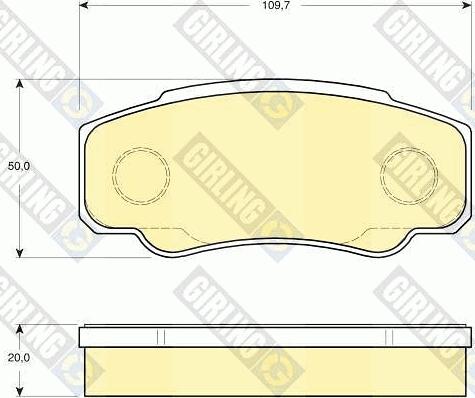 Girling 6115219 - Тормозные колодки, дисковые, комплект autospares.lv