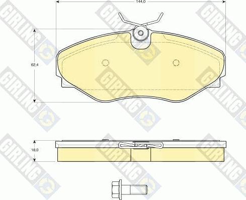 Girling 6115741 - Тормозные колодки, дисковые, комплект autospares.lv