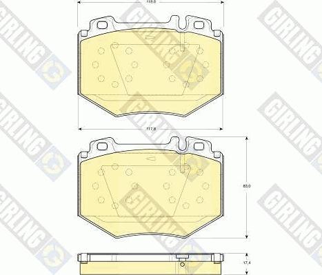 Girling 6115759 - Тормозные колодки, дисковые, комплект autospares.lv