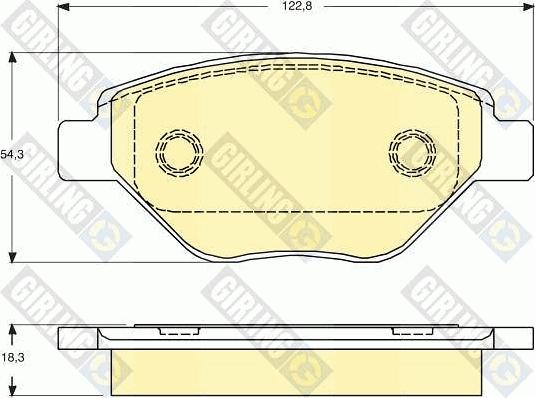 Girling 6115714 - Тормозные колодки, дисковые, комплект autospares.lv