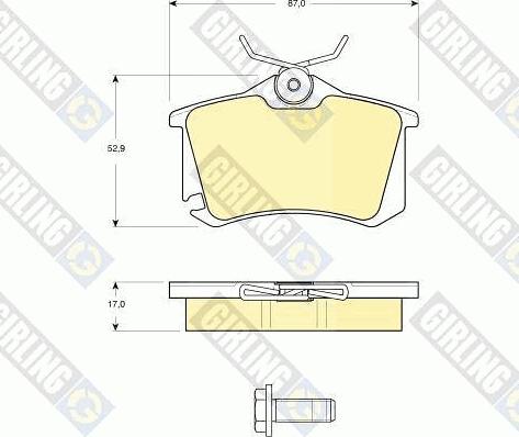 Girling 6115781 - Тормозные колодки, дисковые, комплект autospares.lv