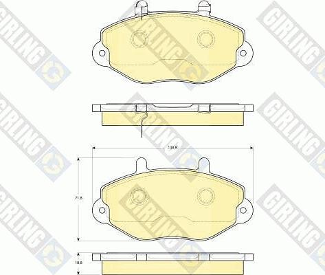 Girling 6115734 - Тормозные колодки, дисковые, комплект autospares.lv