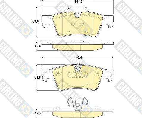 Girling 6116432 - Тормозные колодки, дисковые, комплект autospares.lv