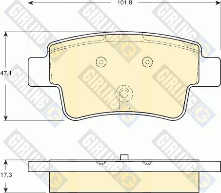 Girling 6116564 - Тормозные колодки, дисковые, комплект autospares.lv