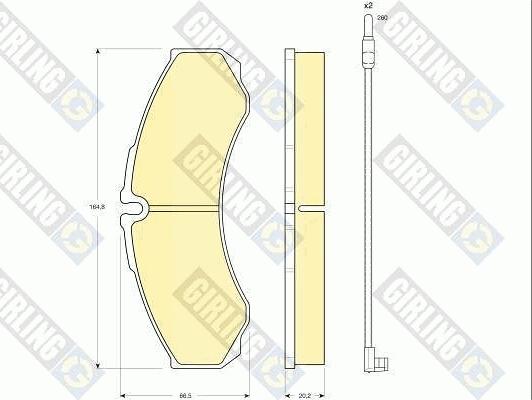 Girling 6116099 - Тормозные колодки, дисковые, комплект autospares.lv