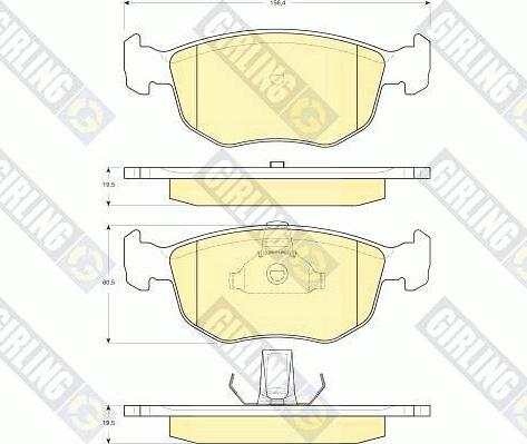 Girling 6116182 - Тормозные колодки, дисковые, комплект autospares.lv