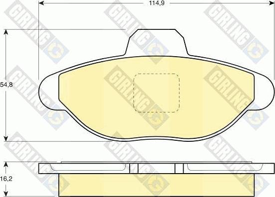 Girling 6110993 - Тормозные колодки, дисковые, комплект autospares.lv