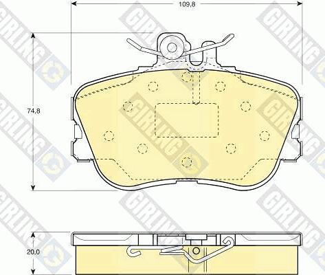 Girling 6110941 - Тормозные колодки, дисковые, комплект autospares.lv