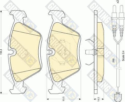 Girling 6110982 - Тормозные колодки, дисковые, комплект autospares.lv