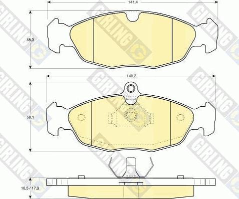 Girling 6110402 - Тормозные колодки, дисковые, комплект autospares.lv