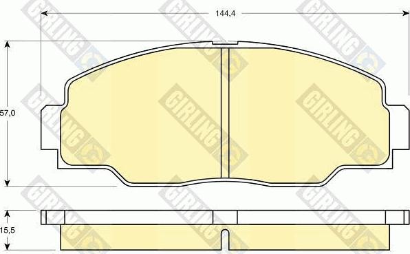 Girling 6110429 - Тормозные колодки, дисковые, комплект autospares.lv