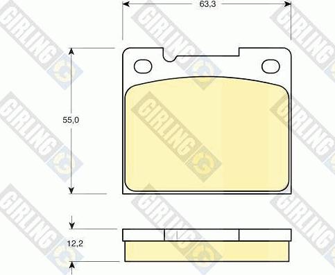 Girling 6110661 - Тормозные колодки, дисковые, комплект autospares.lv